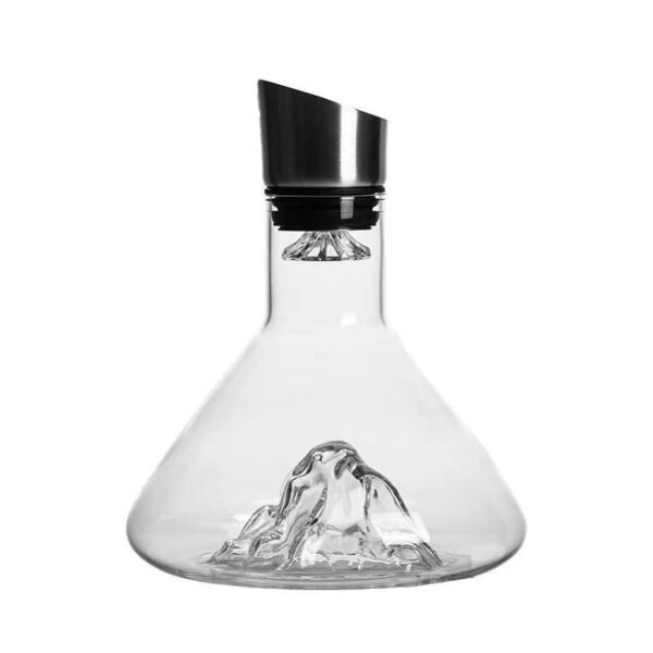 Hot-selling Iceberg Waterfall Wine Decanter Creative Transparent Lead-Free Crystal Glass Wine Dispenser Barware Quick Decanters - Image 5