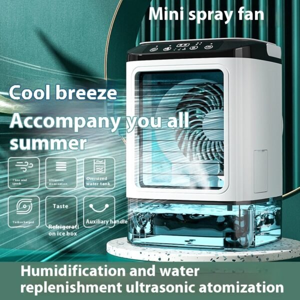 New Style Air Cooler Desktop Air Conditioner Fan Dual Spray Cooling Electric Fan Air Cooler USB Portable Refrigeration - Image 2